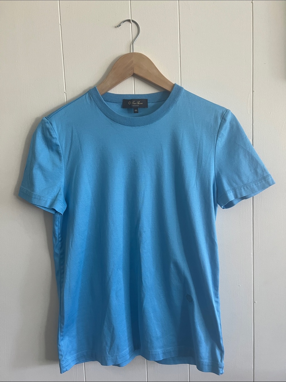 Loro Piana Bright Blue Crew Neck Short Sleeve Tee